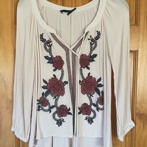 Cream Floral Blouse!